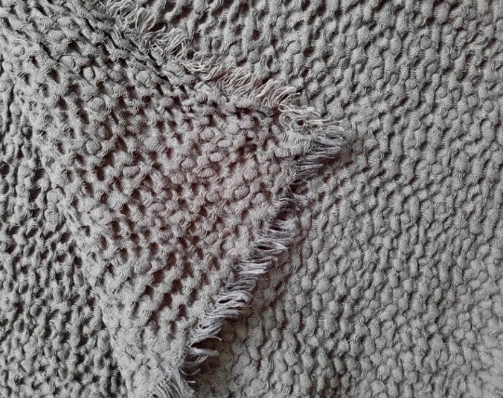 Linen Plaid/ Linen Throw/ Waffle Blanket/ Wrap/ Bedspread/ Linen Bedding/ Organic Flax