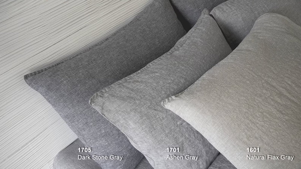 Linen Pillowcase Stone Washed Sham Pillow Case Cover Cushion Super Soft Standard Queen King Euro